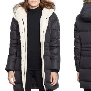 Faux Fur Trim Down & Feather Fill Parka